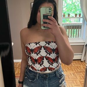 UO Butterfly Cropped Top